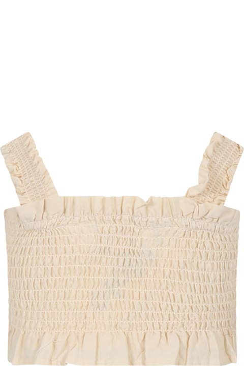 Molo Topwear for Girls Molo Ivory Top For Girl