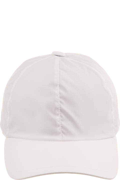 Fedeli Hats for Men Fedeli White Nylon Baseball Hat