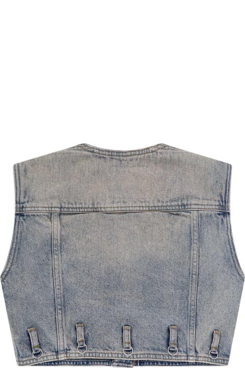 Courrèges Coats & Jackets for Women Courrèges Multiflex Blue Denim Vest