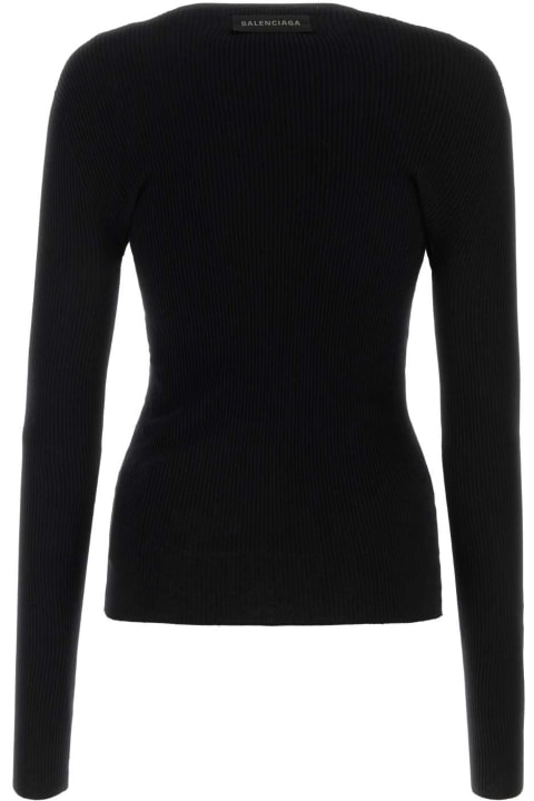 Balenciaga Sweaters for Women Balenciaga Black Cotton Top