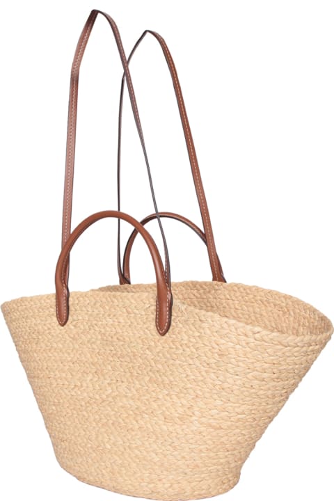 Totes for Women Prada Raffia Natural Shopping Bag