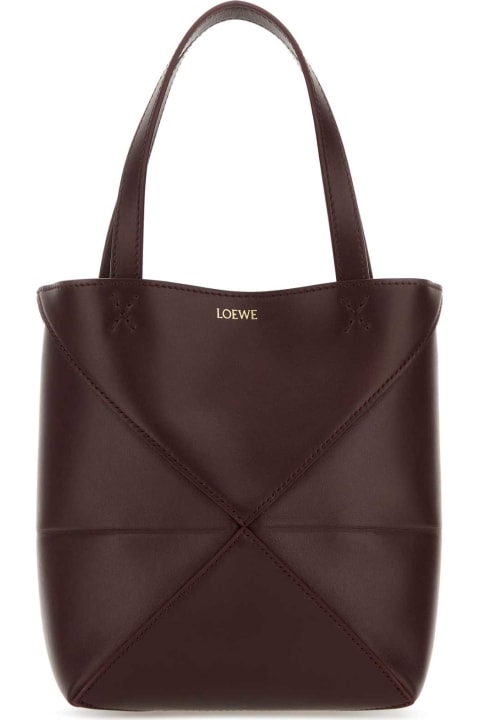 Loewe for Women Loewe Grape Leather Mini Puzzle Fold Handbag