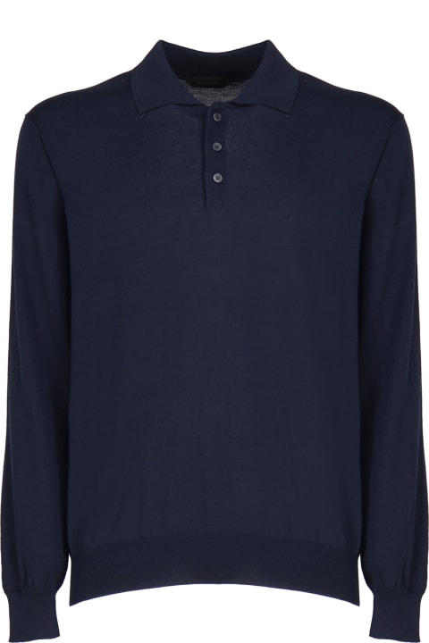 Zanone Clothing for Men Zanone Long-sleeved Polo Shirt