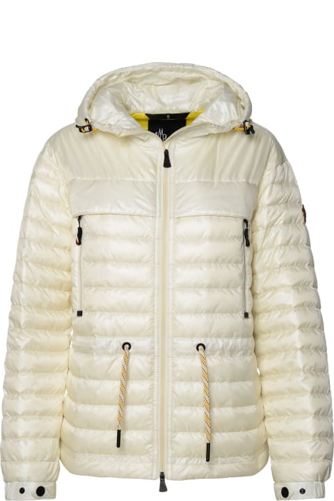 ウィメンズ Moncler Grenobleのコート＆ジャケット Moncler Grenoble 'eibing' White Polyamide Down Jacket