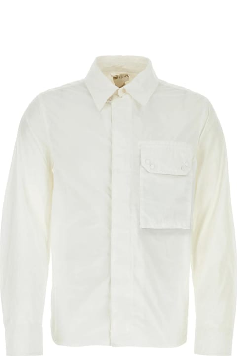 Ten C Shirts for Men Ten C White Nylon Shirt