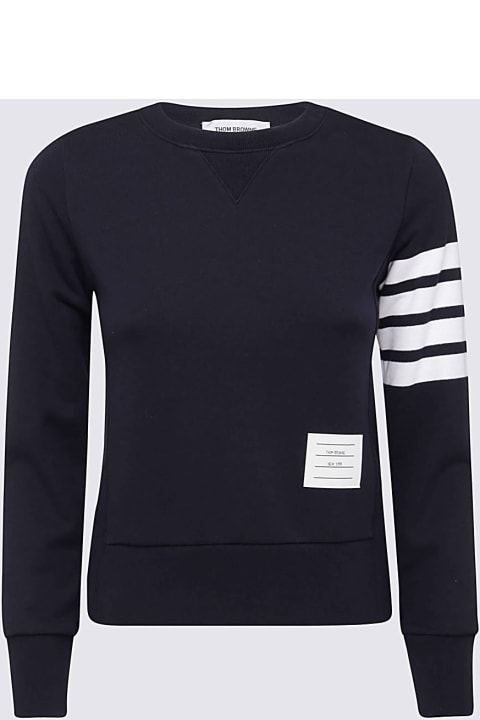 Thom Browne Sweaters for Women Thom Browne Navy Blue Cotton Sweatshirt