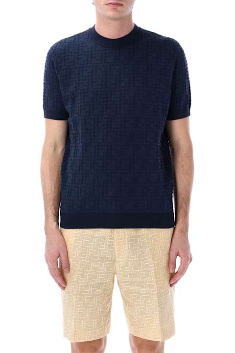 Fendi Sweaters for Men Fendi Knit Mc Ff Intarsia