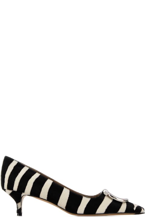Ferragamo Printed Calf Hair Lara 40 Pumps