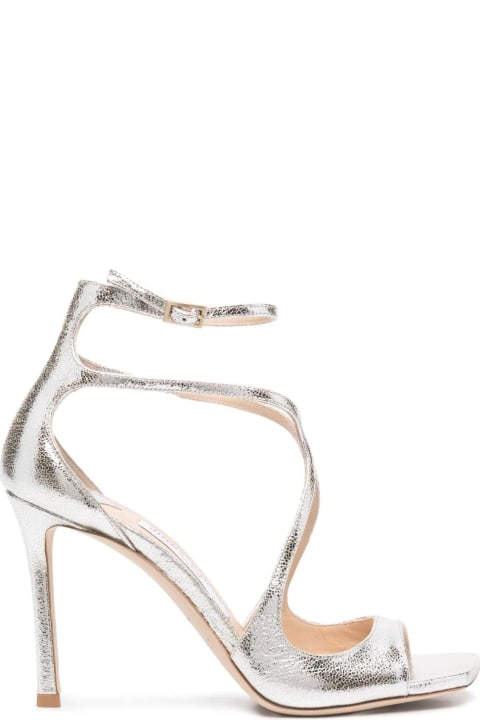 Fashion for Women Jimmy Choo Azia 95 Sandal In Champagne With Glitter