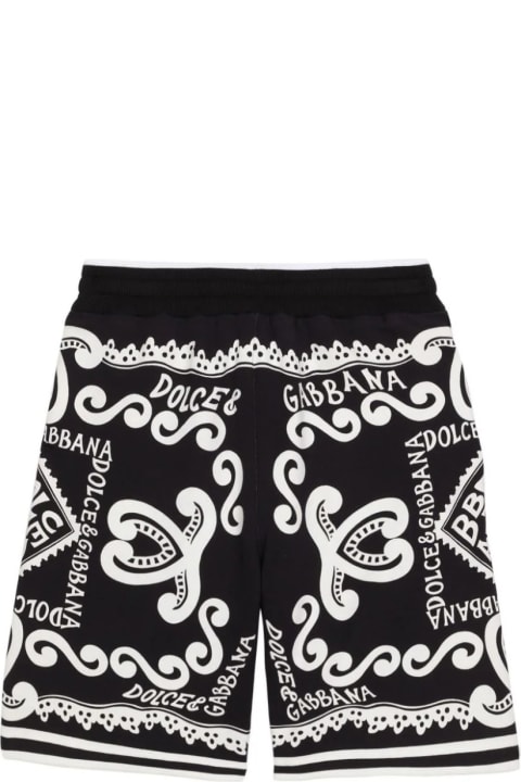 Dolce & Gabbanaのボーイズ Dolce & Gabbana Jersey Bermuda Shorts With Marina Print