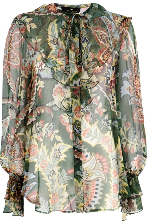 Homeware Etro Floral-printed Ruffled Shirt
