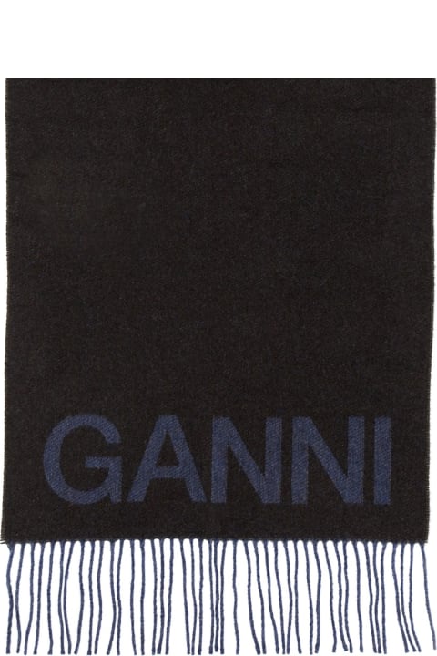 ウィメンズ スカーフ＆ストール Ganni Scarf With Logo