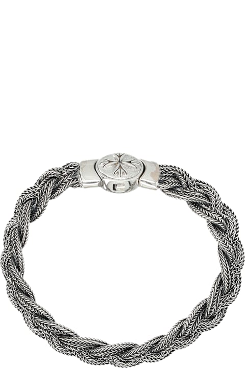 Emanuele Bicocchi Kids Emanuele Bicocchi Diamond-cut Flat Braided Bracelet