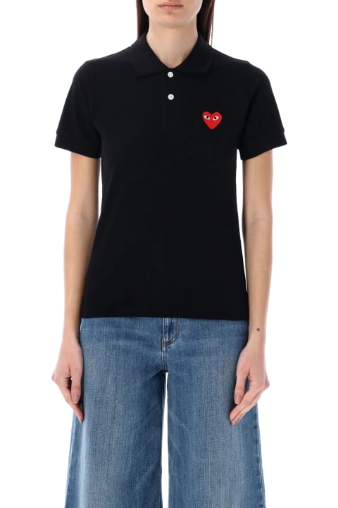Topwear for Women Comme des Garçons Play Red Heart Polo Shirt