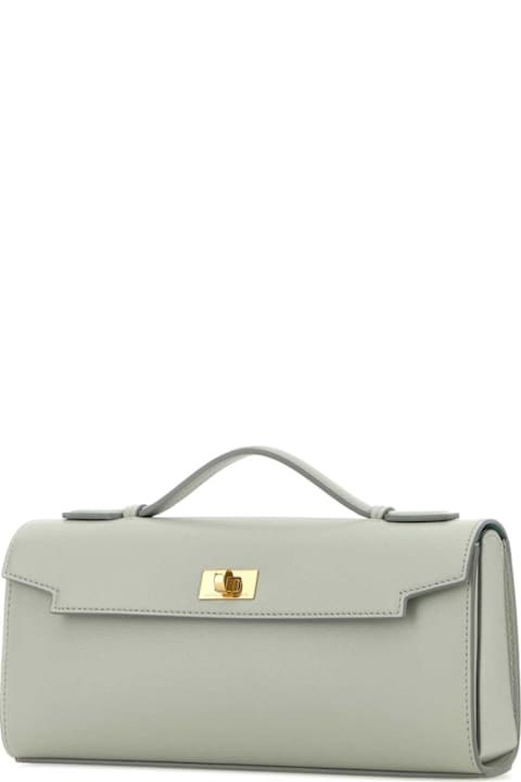 Anya Hindmarch for Men Anya Hindmarch Pastel Light Blue Leather Mortimer Handbag