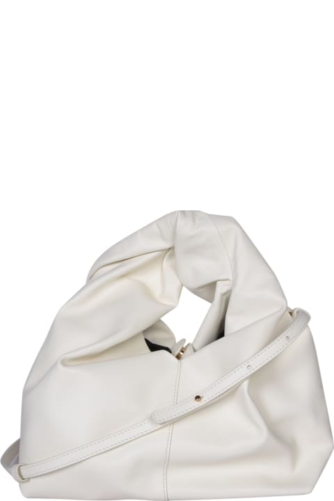 ウィメンズ J.W. Andersonのバッグ J.W. Anderson White Leather Hobo Twister Bag