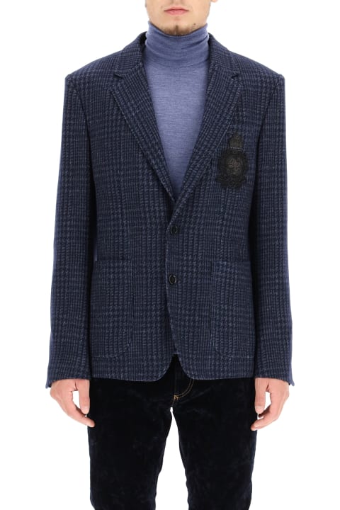 Dolce & Gabbana Coats & Jackets for Men Dolce & Gabbana Tailored Blazer In Tartan Wool