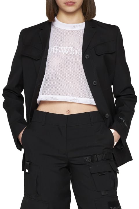 Off-White Coats & Jackets for Women Off-White Wool Single-breasted Blazer