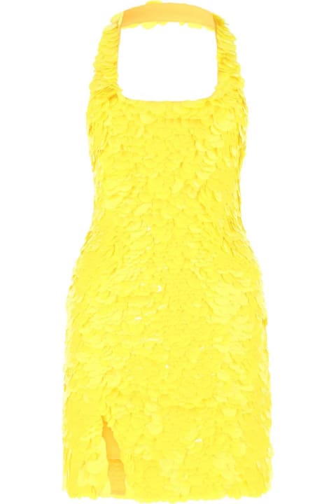 ウィメンズのセール The Attico Yellow Sequins Allium Mini Dress