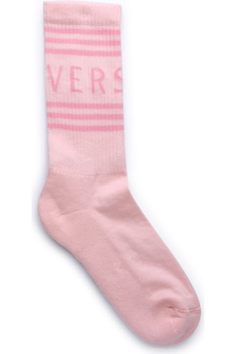 Versace Underwear & Nightwear for Women Versace Pink Organic Cotton Socks