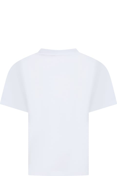 Fashion for Girls Balmain White T-shirt For Girl With Logo