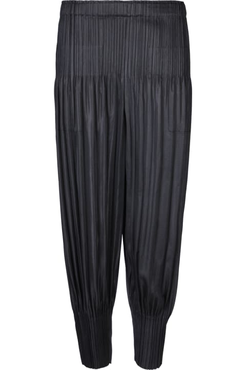 Issey Miyake Pants & Shorts for Women Issey Miyake Fluffy Pleats Please Black Trousers