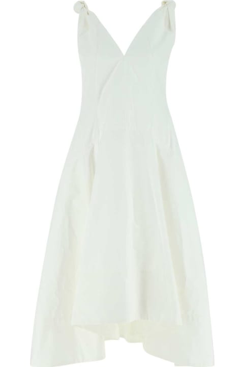 Clothing for Women Bottega Veneta White Cotton Dress