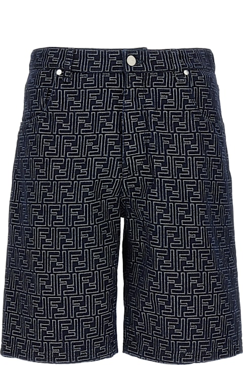 Fendi for Men Fendi Bermuda Jeans Jacquard Ff