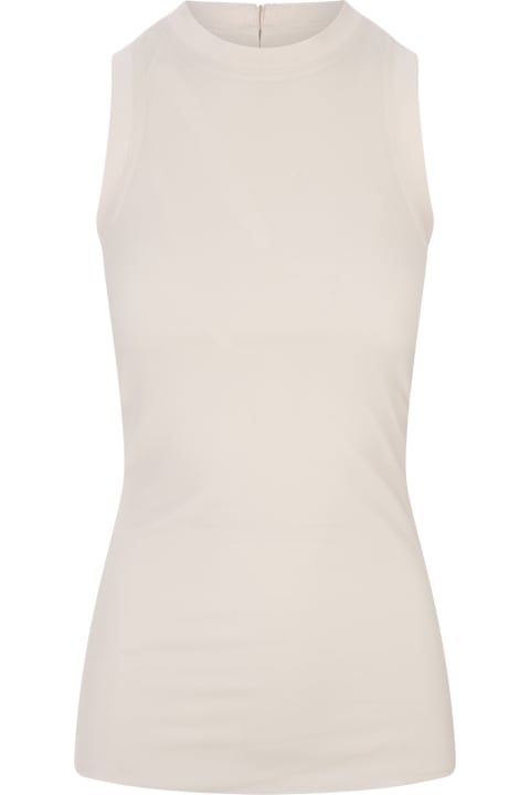 Topwear for Women Jil Sander White Silk Tank Top