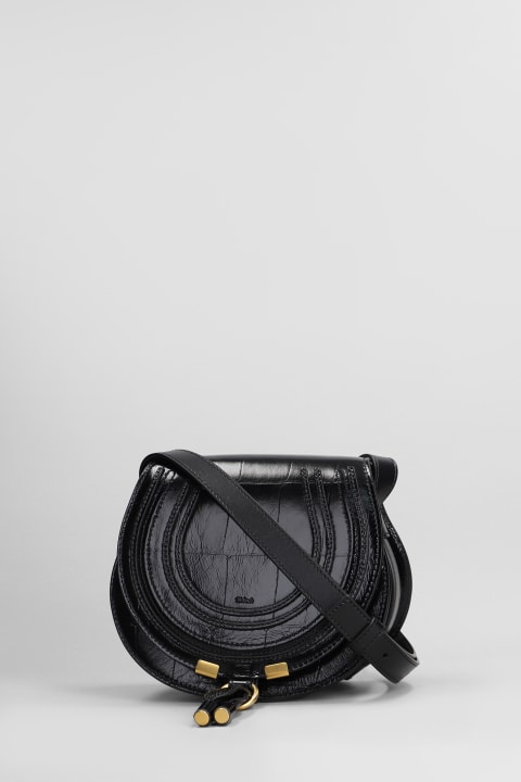 آخر صيحات الموضة من السيدات Chloé Marcie Shoulder Bag In Black Leather