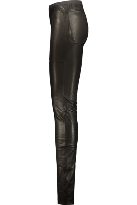 Pants & Shorts for Women Rick Owens Strobe Leggings In Nappa Leather