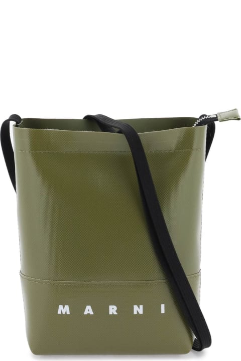 Shoulder Bags for Men Marni Coated Canvas Crossbody Bag