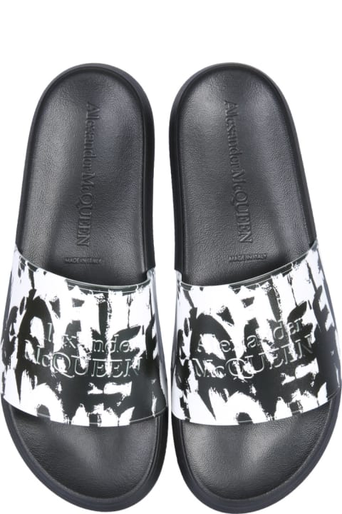 メンズ その他各種シューズ Alexander McQueen Sandal With Graffiti Logo