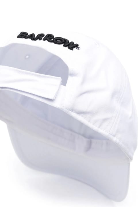 メンズ 帽子 Barrow White Baseball Hat With Logo