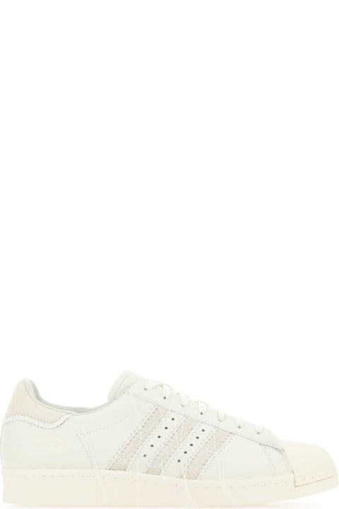 Fashion for Women Y-3 Ivory Leather Y-3 Superstar Sneakers
