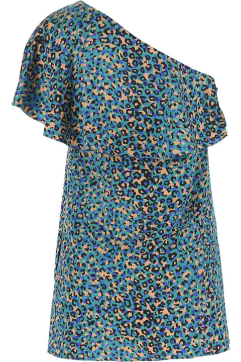 Homeware Saint Laurent Printed Stretch Silk Mini Dress