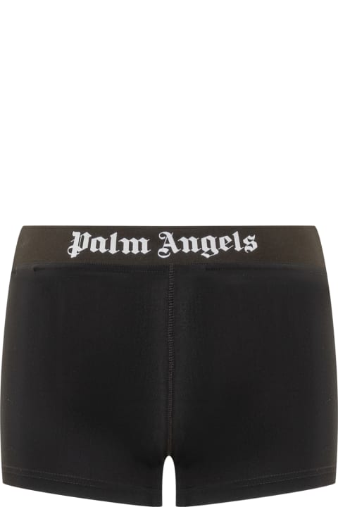 Palm Angels for Women Palm Angels Logo-printed High-waist Sport Shorts