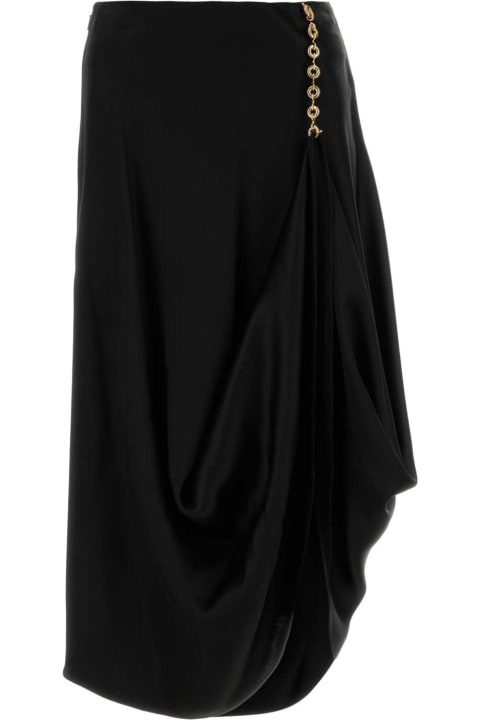 Skirts for Women Loewe Black Silk Skirt