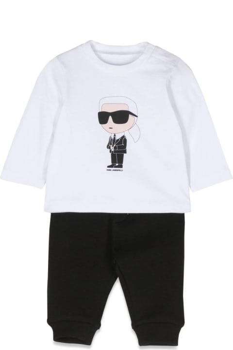 Jumpsuits for Girls Karl Lagerfeld Kids T-shirt, Jogger And Zip-up Sweatshirt Set