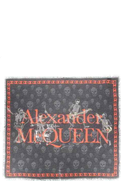 メンズ Alexander McQueenのスカーフ Alexander McQueen Skull Band Scarf