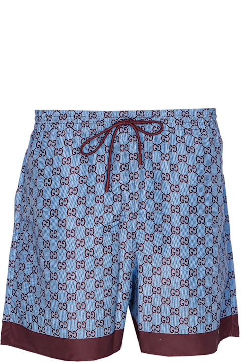 Swimwear for Men Gucci Printed Poplin Tech Swim Shorts