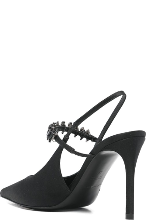 Emporio Armani Silk Satin Slingback Pumps