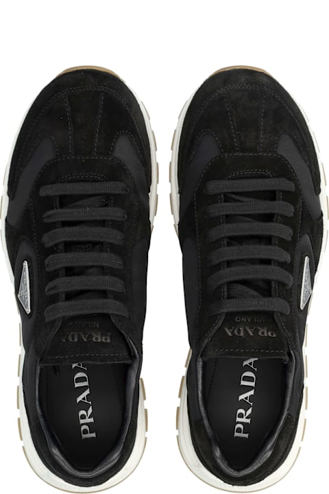 Homeware Prada Prada Prax Re-nylon And Suede Sneakers