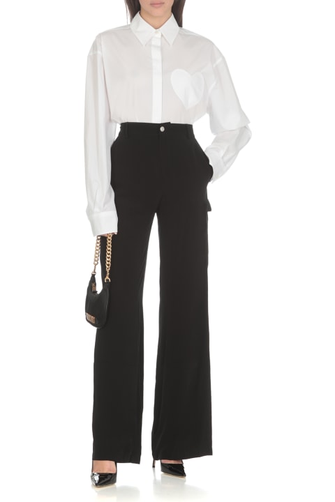 Homeware M05CH1N0 Jeans White Poplin Oversize Shirt