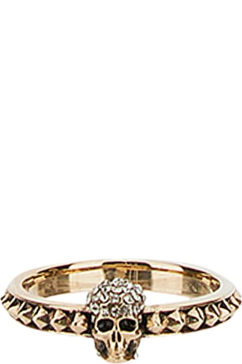 Alexander McQueen Jewelry for Men Alexander McQueen Ring With Pavè And Skull