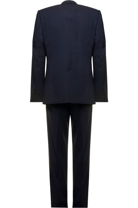 Martini Blue Taiolred Suit In Stretch Wool Dolce & Gabbana Man