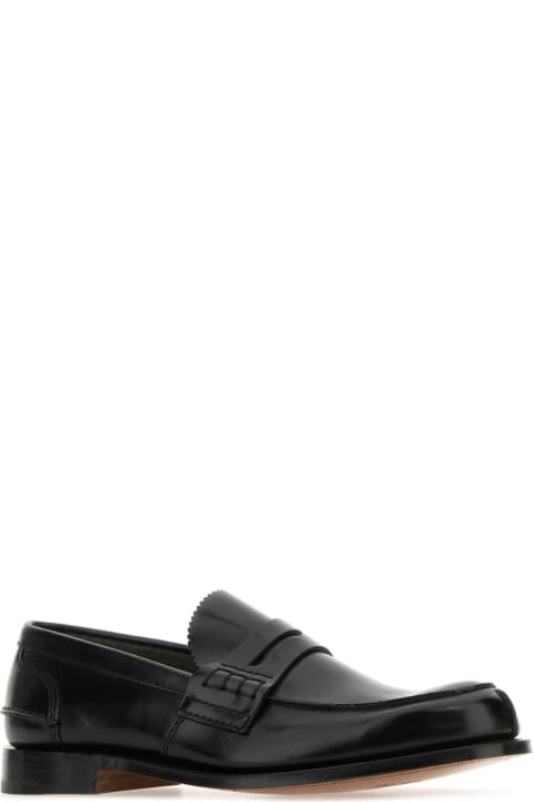 Church's Loafers & Boat Shoes for Women Church's Black Leather Pembrey Loafers