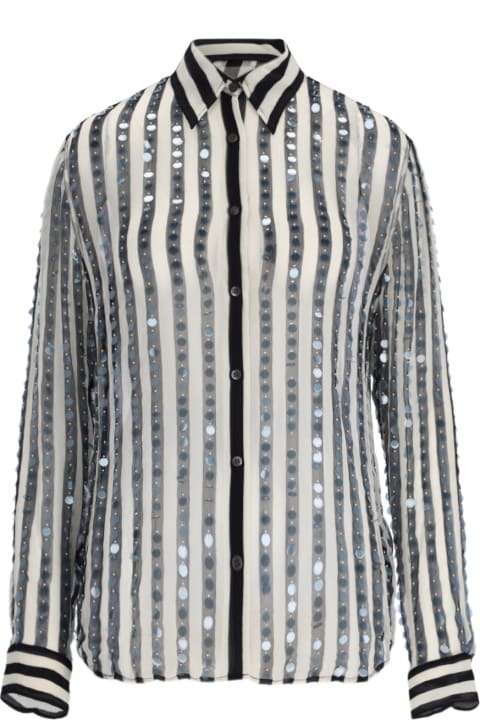 Fashion for Women Dries Van Noten Semi-sheer Silk Shirt