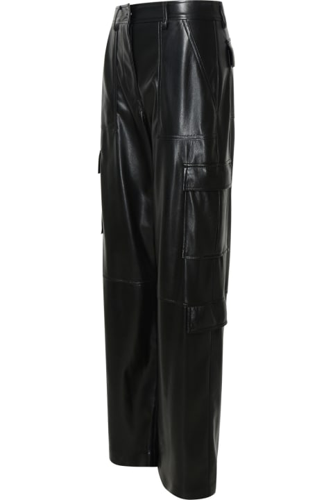 MSGM Pants & Shorts for Women MSGM Black Leather-like Pants