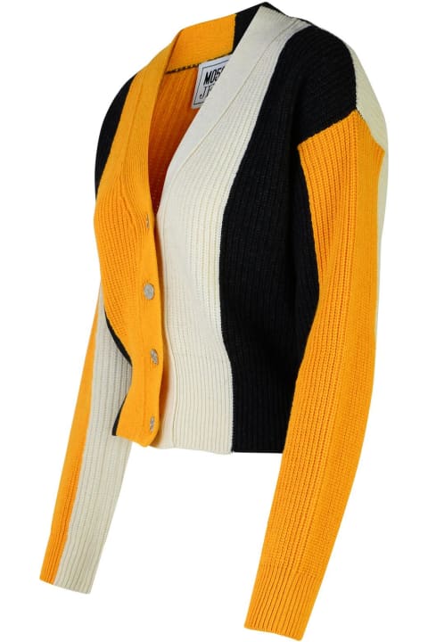 Homeware M05CH1N0 Jeans Multicolor Wool And Viscose Blend Striped Cardigan